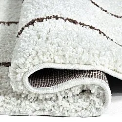 Runde tæpper - Eze (hvid/brun)