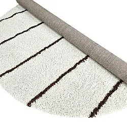 Runde tæpper - Eze (hvid/brun)