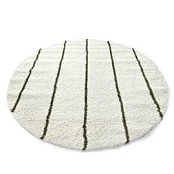 Runde tæpper - Eze (hvid/grøn)