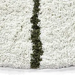 Runde tæpper - Eze (hvid/grøn)