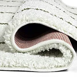 Runde tæpper - Eze (hvid/grøn)