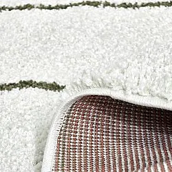 Runde tæpper - Eze (hvid/grøn)