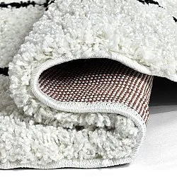 Runde tæpper - Eze (hvid/sort)