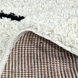 Runde tæpper - Eze (hvid/sort)