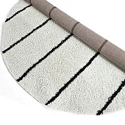 Runde tæpper - Eze (hvid/sort)