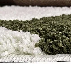 Runde tæpper - Gordes (grøn/hvid)