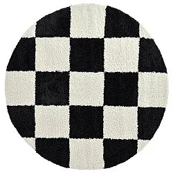 Runde tæpper - Gordes (sort/hvid)