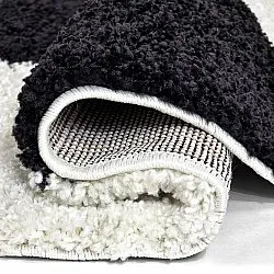 Runde tæpper - Gordes (sort/hvid)