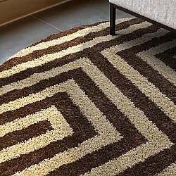 Runde tæpper - Imilchil (beige/brun)