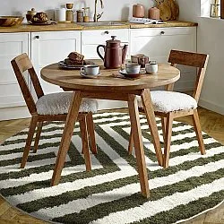 Runde tæpper - Imilchil (hvid/grøn)