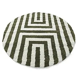Runde tæpper - Imilchil (hvid/grøn)
