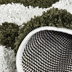 Runde tæpper - Imilchil (hvid/grøn)