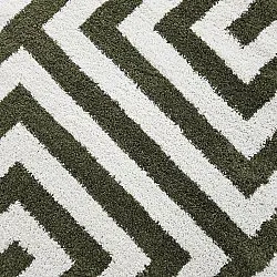 Runde tæpper - Imilchil (hvid/grøn)