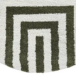 Runde tæpper - Imilchil (hvid/grøn)