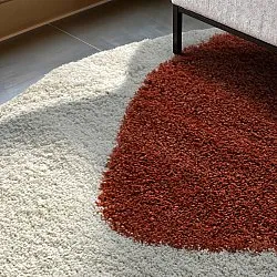 Runde tæpper - Sanghar (hvid/orange/grøn)