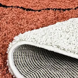 Runde tæpper - Sanghar (hvid/orange/grøn)