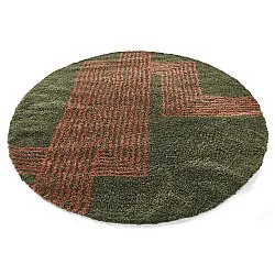 Runde tæpper - Zagora (grøn/orange)