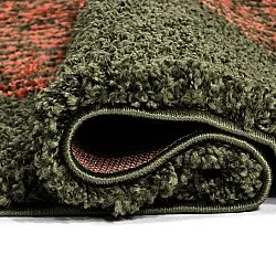 Runde tæpper - Zagora (grøn/orange)