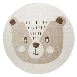 Rundt børnetæppe - Kind Bear (fløde)