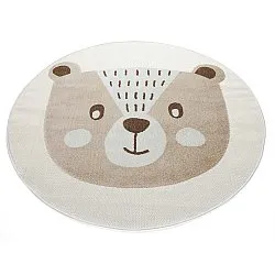 Rundt børnetæppe - Kind Bear (fløde)