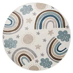 Rundt børnetæppe - Rainbow Potpourri (creme/multi)