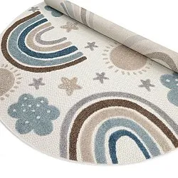 Rundt børnetæppe - Rainbow Potpourri (creme/multi)