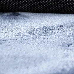 Runde tæpper - Aranga Super Soft Fur (stålblå)