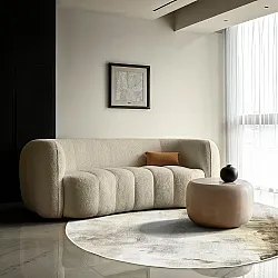 Rundt tæppe - Cadiz (beige)