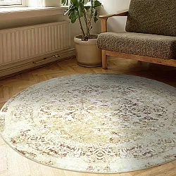 Rundt tæppe - Denizli (beige)
