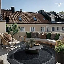 Rundt tæppe - Indoor/Outdoor Alta (antracit)