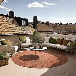 Rundt tæppe - Indoor/Outdoor Arlo (orange)