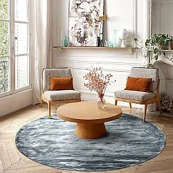 Rundt tæppe - Jodhpur Special Luxury Edition (blå/grå)