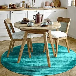 Rundt tæppe - Jodhpur Special Luxury Edition (turkis)