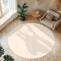 Rundt tæppe - Jodhpur Special Luxury Edition Viscose (lysebeige)