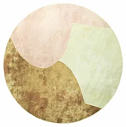 Rundt tæppe - Lazio (beige/lyserød)