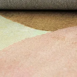 Rundt tæppe - Lazio (beige/lyserød)