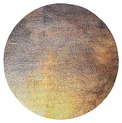 Rundt tæppe - Oristano (brun/guld)