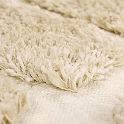 Rundt tæppe - Otranto Natural Cotton Shaggy (off-white)