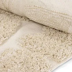 Rundt tæppe - Otranto Natural Cotton Shaggy (off-white)