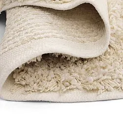 Rundt tæppe - Otranto Natural Cotton Shaggy (off-white)