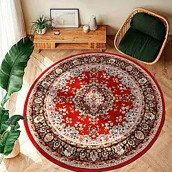 Rundt tæppe - Peking (rød)