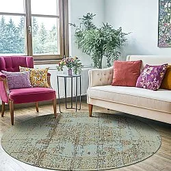 Rundt tæppe - Peking Royal (turkis)