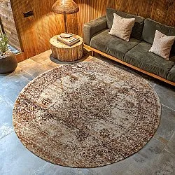 Rundt tæppe - Peking Royal (hvid)