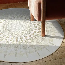 Rundt tæppe - Sandrigo (beige)