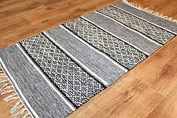 Tapis chiffons - Visby (noir-blanc)