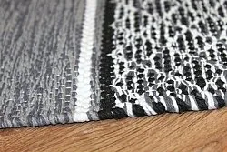 Kludetæppe - Visby (sort-hvid)