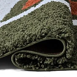 Ryatæpper - Alsace (grøn/hvid/orange)