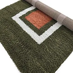 Ryatæpper - Alsace (grøn/hvid/orange)