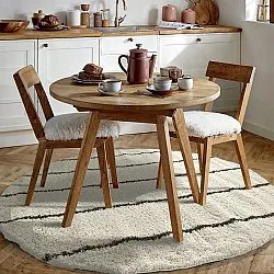 Runde tæpper - Eze (hvid/grøn)