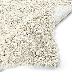 Ryatæpper - Fassale Hand Woven Wool Shaggy (hvid)